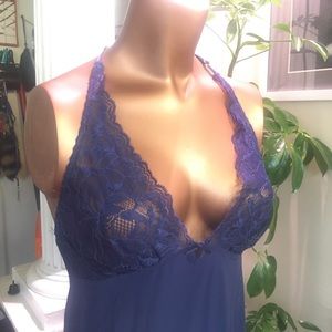 SOLD! Victoria’s Secret Cobalt Blue Slip Chemise
